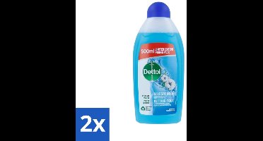 2 x Dettol Power & Fresh Allesreiniger Katoenfris 500 ml - Allesreiniger - Vet Verwijderen - Voedselresten Verwijderen - Vuil Verwijderen - Katoenfris Geur