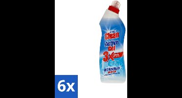 6 x At Home - Clean - Active Gel - Toiletreiniger - Extra Krachtig - 750 ml - Toiletreiniger - Kalkverwijdering - Toilet Reinigen - Toilet Reiniging - Toilet Hygiëne