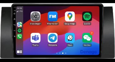 CarPlay autoradio geschikt voor BMW X5 E53 | 2000 t/m 2006 | Android 13 | Draadloos Apple CarPlay & Android Auto | 2GB + 32GB | QuadCore processor | Denago DNG-A44 | 2025 model | 2000 2001 2002 2003 2004 2005 2006 | Bluetooth & Wifi