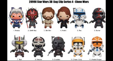 Star Wars Clone Wars 3D PVC Bag Clips Series 4 Display (24)