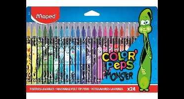 Maped Color'Peps Monster Flamastry - 24 levendige kleuren