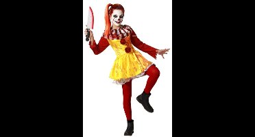 Atosa Clown Halloween Meisjeskostuum Geel 5-6 Years