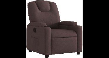 vidaXL - Fauteuil - verstelbaar - stof - donkerbruin