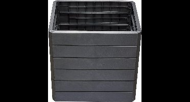 Garantia Ergo Quadro M 75 verhoogde plantenbak Stone, incl. Flora waterbesparend systeem - bloempot, verhoogde bedden voor de tuin, grote plantenbak voor buiten, bloembak, hoge bloempot, bloembak, buitenbloembak