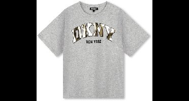 Dkny D62060 T-shirt Met Korte Mouwen Grijs 10 Years Meisjes