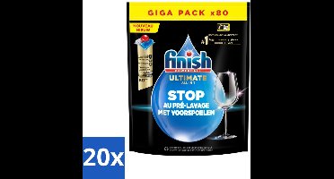 20 x Finish - Powerball - Vaatwasmiddel - Ultieme Alles In 1 - Glansspoelmiddel - 80 Wasbeurten - Vaatwasmiddel - Reiniging - Glans - Vaatwasmiddel Capsule - ACTIVLIFT™