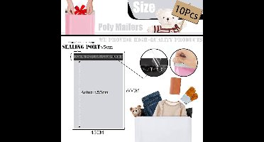 Poly-verzendzakken - Waterdicht en scheurbestendig - 1 stuk - 45x60 cm - Kunststof