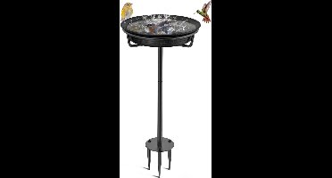 DailySupplies® Vogelbad op Voet - Vogelhuisje op Paal - Zwart