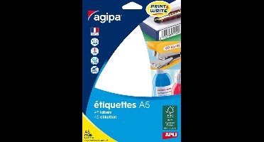 Universele ronde etiketten, diameter 24 mm, wit