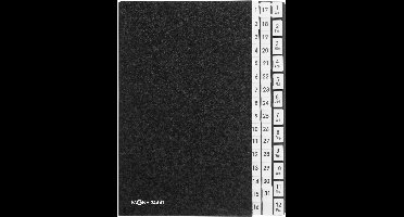 Pultordner Classic 44 F�cher 1-31/1-12/Jan-Dez schwarz