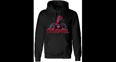 Deadpool Heart U Heren Trui met capuchon - zwart - L