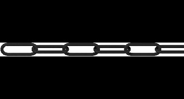 KS afschermketting 6 mm zwart bundel 50 meter