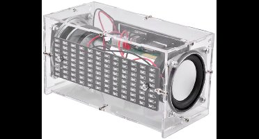 DIY Bluetooth Speaker Kit met LED Licht – Transparante Behuizing – Geluidsgestuurde Muziekvisualisatie – 5V