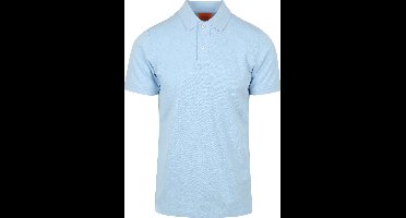 Suitable Mang Poloshirt Lichtblauw - Maat L - Heren - Polo shirt Heren met Korte mouw
