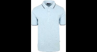 Suitable Respect Polo Tip Ferry Lichtblauw - Maat M - Heren - Polo shirt Heren met Korte mouw