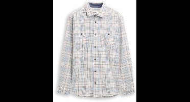 Tom Tailor Regular fit corduroy overhemd met ruitjesmotief