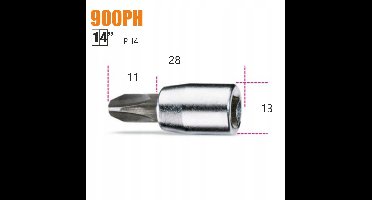 Beta Dopsluiting 1/4" Phillips PH4 - Professioneel Gereedschap