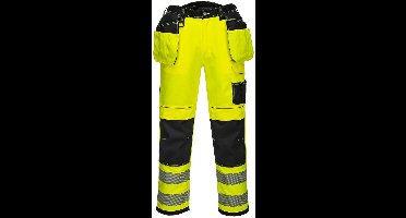 Portwest PW3 Hi-Vis Werkbroek met Holster Pockets T501 - Geel/Zwart - 42