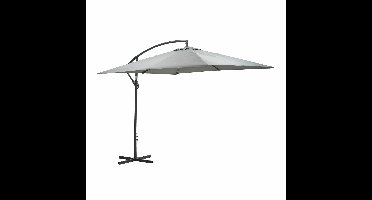Garden Impressions Corfu parasol 250x250 - donker grijs - licht grijs