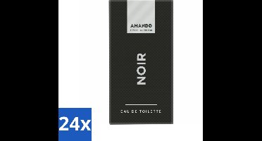 24 x Amando Noir Eau de Toilette 50 ml - Amando Noir Eau De Toilette - Mannelijke Geur - Klassieke Geur - Kruiden - Specerijen