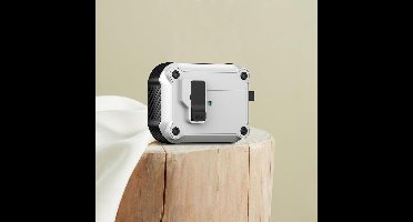 Mobigear Hoesje geschikt voor Apple AirPods Pro 3 Hoesje | Mobigear Armor Clip - Wit