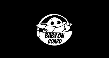 Schattige Yoda Baby On Board Sticker - Veiligheid Decal voor Voertuigen, Laptops en Meer