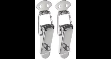 TLVX 2 stuks Sterke Spansluiting met Opening voor Slot 31x55mm – Klemsluiting – Tuimelklem – Kistsluiting – Gesp Sluiting – Meubelslot – Tuimelvergrendeling – Veilig en snel afsluiten van Kisten, Lades en Deuren