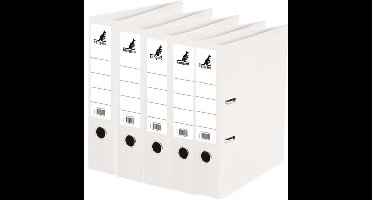 5x Ringband map/ordners wit 75 mm 2 gaats A4 - Documenten/papieren opbergen/bewaren - Kantoorartikelen