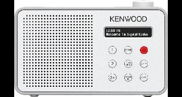 Kenwood CR-M25DAB Draagbare DAB+ radio met automatische veiligheidswaarschuwingsfunctie - Wit