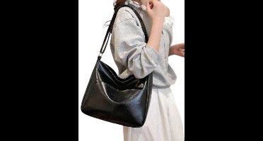 S&E Dames Hobo Bag – Business & Casual Handtas - Zwart 2