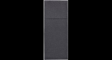 50 Servetten ROYAL Collection 40 cm x 30 cm zwart met bestekvouw