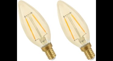 Spectrum LED Lamp E14 5W 230V - 490 Lumen - 2400K Warm wit - Gezellig licht - Energiezuinig - 2 stuks