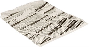 1000 Hamburgerzakken, Pergament 16 cm x 18 cm Newsprint vetvrij