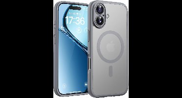 Hoesje Geschikt voor iPhone 17 Hoesje Gray - Hoesje Geschikt voor MagSafe iPhone 17 - Shockproof Back Cover met Lens beschermer