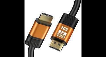 Qost - Premium HDMI Kabel 2.1 - HD High Speed 8K - Oranje - 3 Meter - 8K 60Hz - 4K 120Hz - 48 Gbps