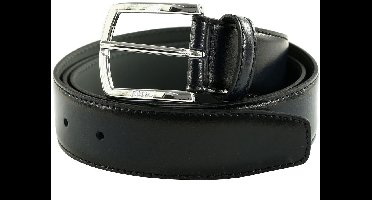 BOSS Leren riem Claus Tx Sz35 Belt W115 Navy donkerblauw