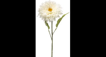 Emerald - Kunstbloem Zonnebloem 65cm wit - Kunstplant voor binnen