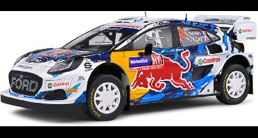 Ford Puma Rally 1 Rally Sweden '24 #16 Fourmaux/Coria Solido schaal 1:18