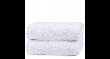 Zachte Katoenen Handdoek 50x100cm - Hotelkwaliteit, absorberend, wit