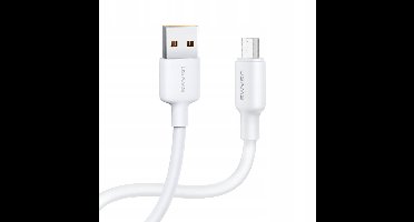 P4Y MicroUSB-kabel US-SJ608 U84 | 2A Gegevens & Opladen | Wit 2m