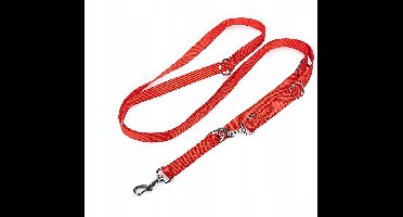 Verstelbare Nylon Hondenlijn Rood M - 3m