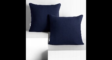 DecoKing Amber Kussensloop Decoratief Marineblauw Jersey 80x80