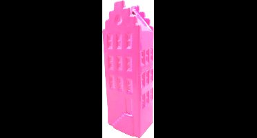 Housevitamin - Bloemenvaas - Huis Vaas - Keramiek -Fluor Roze - 6x5,5x18 cm