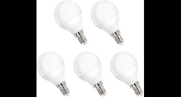 Spectrum LED Kogellamp E14 4W - 230V - 340 Lumen - 6000K Koud wit - Helder daglicht - Energiezuinig - 5 stuks