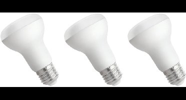 Spectrum LED Reflectorlamp E27 8W - 230V - 715 Lumen - 4000K Neutraal Wit - Natuurlijk Licht - Energiezuinig - 3 stuks