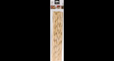 Excellent Houseware BBQ Sate/spiesjes prikkers - 50x - bamboe hout - 40 cm - spiezen - satestokjes