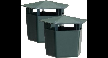 Pro Garden Slakkenval - 6x - onzichtbaar - groen - kunststof - slakkenvallen tuin