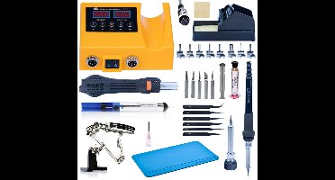 Soldeerstation – Soldeerbout – Soldeerset – Elektronicasoldeer – Hete Lucht – 660W Vermogen – Instelbare Temperatuur 100-500°C