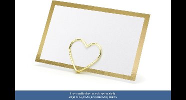 PartyDeco - Naamkaartje Frame Gold (10 stuks)