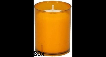 80 stuks Bolsius ReLight kaars in oranje houder 64/50 (24 uur)